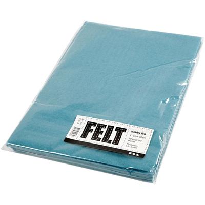 Creativ Company Hobbyvilt turquoise a4, 10 vellen