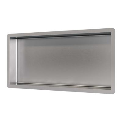 Inbouwnis Brauer Box Met Flens 30x60 cm Geborsteld RVS Brauer