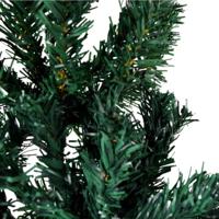 Kunstkerstboom half met standaard smal 150 cm groen - thumbnail