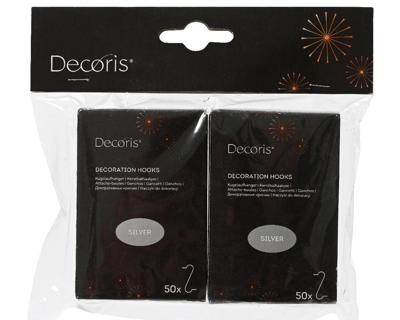 Kerstbalhaakjes ijzer 2x 50 stuks