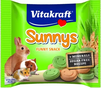Vitakraft Sunnys knaagdierensnack + mineralen, suikervrij 50g