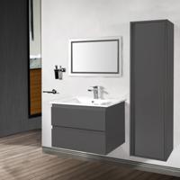 Creavit Badkamermeubelset Sally 100 cm Twee Soft-Close Lades Hoogglans Antraciet - Onderkast Sally 100 cm Hoogglans Antraciet - thumbnail
