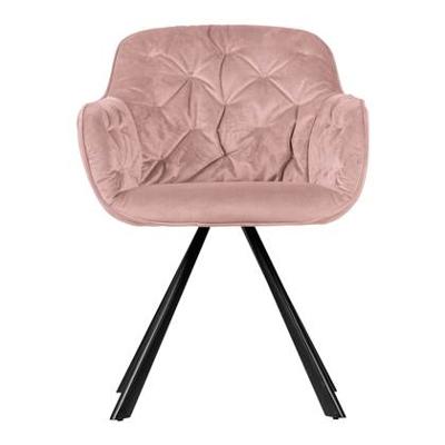 WOOOD Exclusive Eetkamerstoel 'Elaine' Velvet, kleur Pale WOOOD Exclusive Eetkamerstoel 'Elaine' Velvet, kleur Pale