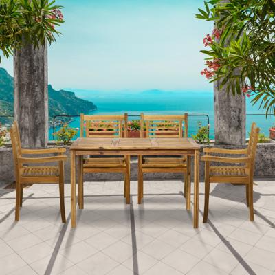 Artistiq Living Tuinset 'Larissa' 4 stoelen + 1 tafel, Acaciahout