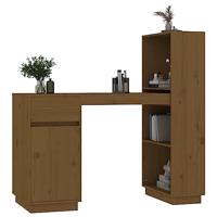 Bureau 110x53x117 cm massief grenenhout honingbruin - thumbnail