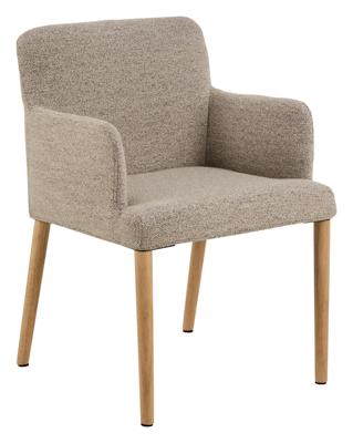 Bendt Eetkamerstoel 'Jeris' Bouclé, kleur Beige Bendt Eetkamerstoel 'Jeris' Bouclé, kleur Beige