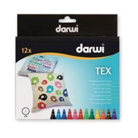 Merkloos Darwi • tex textiel marker 3mm punt 12pcs - thumbnail