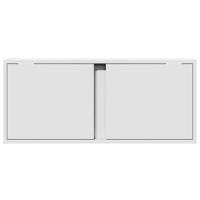 Tv-wandmeubel met LED-verlichting 80x31x35 cm wit - thumbnail