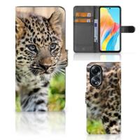 OPPO A58 4G | Telefoonhoesje | Met pasjeshouder | Baby Luipaard - thumbnail