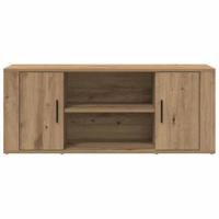 TV-kast artisanaal eikenkleurig 100 x 35 x 40 cm Bewerkt hout - thumbnail