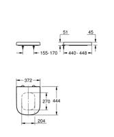 Grohe Euro Ceramic Closetzitting 37,2x44,4x5,1 cm Alpine Wit - thumbnail
