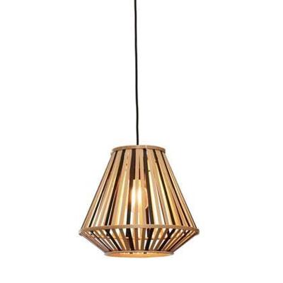 GOOD&MOJO Hanglamp 'Merapi' Diamond, Bamboe, 30cm, kleur Naturel/Zwart