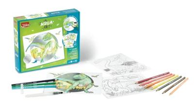 Hobbyset maped creativ aquaart dinosaurus 14delig
