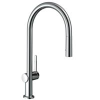 Hansgrohe Talis M54 ééngreeps keukenmengkraan 210 met uitttrekbare vuistdouche, 2 straalsoorten, chroom - thumbnail
