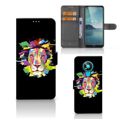 Nokia 3.4 Leuk Hoesje Lion Color Nokia 3.4 Leuk Hoesje Lion Color