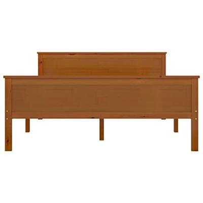 Bedframe massief grenenhout honingbruin 120x200 cm