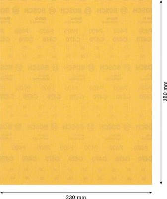 Bosch Accessoires Expert C470 schuurpapiervel voor handmatig schuren 230 x 280 mm, K400 - 50 stuk(s) - 2608900967