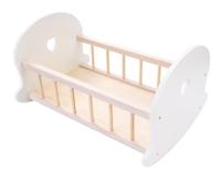 Poppenbedje Schommelwieg, Grijs/Wit - thumbnail