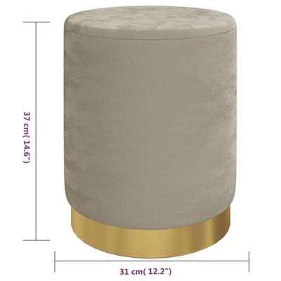 Hocker met opbergruimte rond fluweel donkergrijs Hocker met opbergruimte rond fluweel donkergrijs