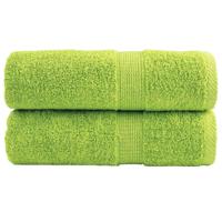 VidaXL Premium washandjes solund 2 st appelgroen 30x30 cm 600 g/m2 - thumbnail