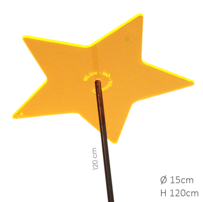 Zonnevanger 1 stuk Ster Geel medium 120x15 cm Cazador Del Sol - Cazador del sol
