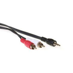 Intronics Verloop kabel 3.5 mm jack male - 2x tulp male - [AK2077]