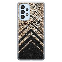 Samsung Galaxy A33 siliconen hoesje - Chevron luipaard - thumbnail