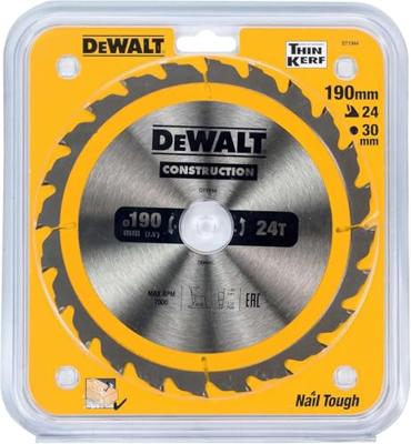 DeWALT Cirkelzaagblad voor Hout | Construction | Ø 190mm Asgat 30mm 24T - DT1944-QZ