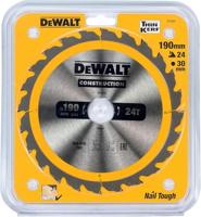 DeWALT Cirkelzaagblad voor Hout | Construction | Ø 190mm Asgat 30mm 24T - DT1944-QZ - thumbnail