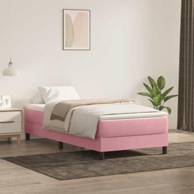 Boxspring zonder matras fluweel roze 100x210 cm Boxspring zonder matras fluweel roze 100x210 cm