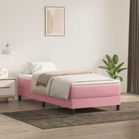 Boxspring zonder matras fluweel roze 100x210 cm - thumbnail