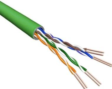 Cat6A U/UTP Kabel - patchkabel - AWG24 - LSZH - Groen - 500m - soepel