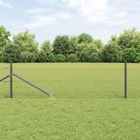 VidaXL Afrasteringspaal grijs 10 x 0,5 m (13 mm gaas) staal en pvc - thumbnail