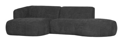 WOOOD Loungebank 'Polly' Links, Woven, kleur Grijs WOOOD Loungebank 'Polly' Links, Woven, kleur Grijs