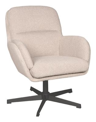 LABEL51 Draaifauteuil 'Moss' Bouclé, kleur Naturel