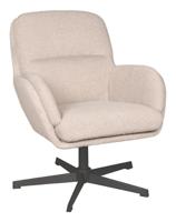 LABEL51 Draaifauteuil 'Moss' Bouclé, kleur Naturel - thumbnail