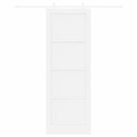 Schuifdeur Wit 83 x 232 cm Massief grenenhout - thumbnail