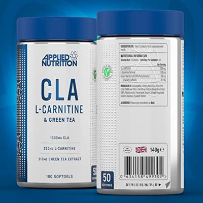 Applied Nutrition CLA, L-Carnitine & Green Tea (100 softgels)