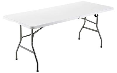 Marbueno Vouwtafel Kunststof Wit 180X70X74 cm Catering, Strand en Kamperen 10529