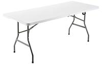 Marbueno Vouwtafel Kunststof Wit 180X70X74 cm Catering, Strand en Kamperen 10529 - thumbnail