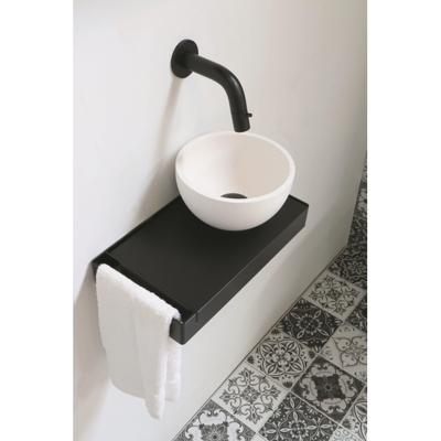 Ink Jazz XS toiletmeubel frame mat zwart plateau mat zwart waskom rechts polystone 20cm mat wit sw207540/sw207545/sw207556/ Ink Jazz XS toiletmeubel frame mat zwart plateau mat zwart waskom rechts polystone 20cm mat wit sw207540/sw207545/sw207556/
