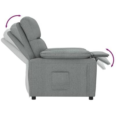 Fauteuil verstelbaar stof donkergrijs