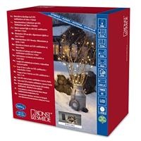 Konstsmide 3733-100 Lichtketting met batterijen Buiten werkt op batterijen Aantal lampen 240 LED Warmwit Verlichte lengte: 24 m - thumbnail