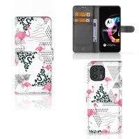Motorola Edge 20 Lite | Telefoonhoesje | Met pasjeshouder | Flamingo Triangle - thumbnail