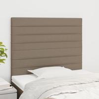 Hoofdborden 2 st 80x5x78/88 cm stof taupe - thumbnail