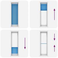 Pliss rolgordijn 65x200 cm stofbreedte 64,4 cm polyester blauw - thumbnail
