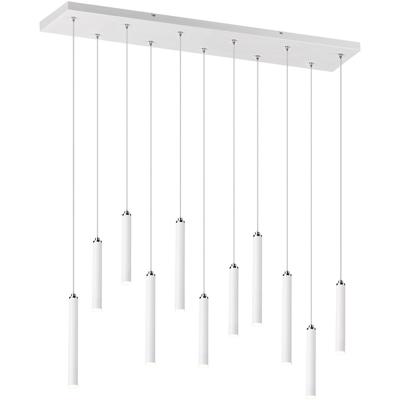 Dimbare LED Hanglamp 22W Warm Wit 3000K - Rechthoekig Mat Wit Aluminium