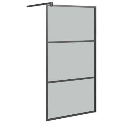 Inloopdouchewand 115x195 cm donker ESG-glas zwart Inloopdouchewand 115x195 cm donker ESG-glas zwart