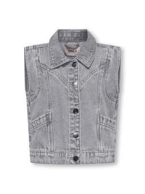 Kids ONLY zomer jeans gilet meisjes - licht grijs denim - Kogkennedy