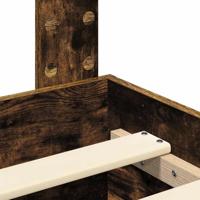 Bedframe met hoofdeinde Gerookt eiken 200 x 200 cm Bewerkt hout - thumbnail